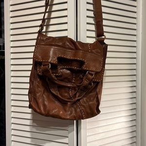Lucky Brand Abbey Road foldover leather bag